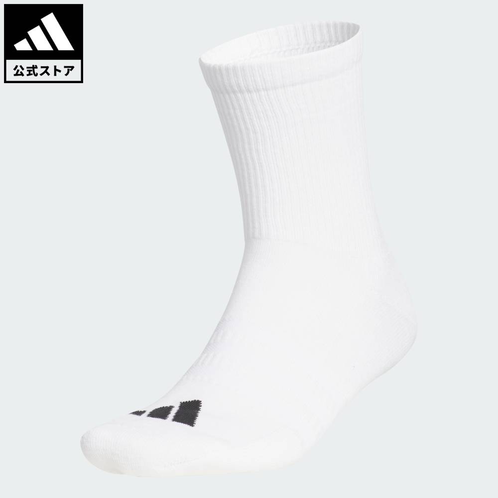 【公式】アディダス adidas 返品可 ゴルフ 【ゴルフ】ハーフクルー丈 ソリッド ロゴ クッションソックス パフォーマンス メンズ アクセサリー ソックス・...