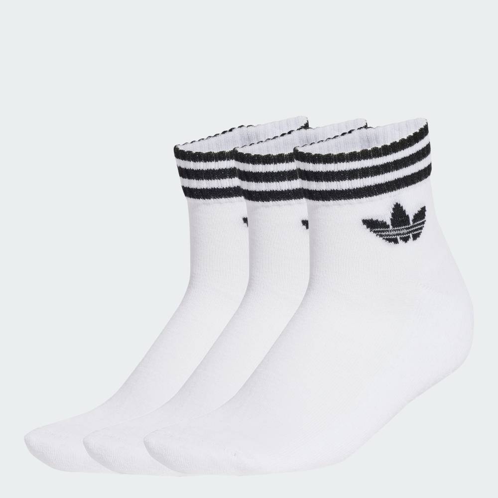 【公式】アディダス adidas 返品可 ライフスタイル スリーストライプス アンクルソックス 3足組 オリジナルス ユニセックス アクセサリー ソックス・靴下 白 ホワイト JV7435