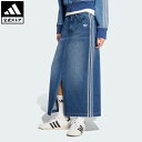 【公式】アディダス adidas 返品可 ライフスタイル アディカラー・スリーストライプス・デニム・ペンシルスカート オリジナルス レディース ウェア・服 デニム 青 ブルー JW2658