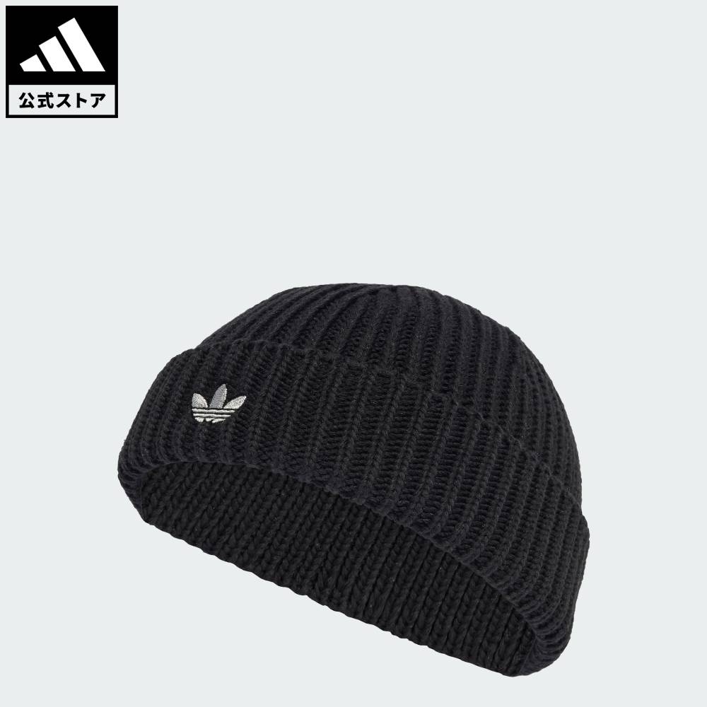乐天商城 - 【公式】アディダス adidas ライフスタイル フィッシャーマン ショート ビーニー オリジナルス ユニセックス アクセサリー 帽子 黒 ブラック JY6286