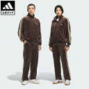 【公式】アディダス adidas 返品可 ライフスタイル FB TP VELOUR / ファイヤーバード トラックパンツ ベロア オリジナルス ユニセックス ウェア・服 ボトムス ブラウン KD9384