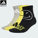 【ポイント15倍 8/15 00:00~8/15 23:59】 【公式】アディダス adidas 返品可 ライフスタイル adidas スマイリー 3足組 ソックス キッズ パフォーマンス キッズ/子供用 アクセサリー ソックス・靴下 グレー JY4158 【PT】