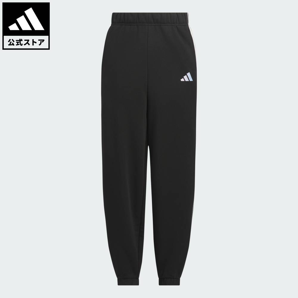 【公式】アディダス adidas 返品可 ライフスタイル ガールズ スウェット ルーズフィット フルレングス パンツ キッズ スポーツウェア キッズ／子供用 ウェア・服 ボトムス 黒 ブラック JZ8674のサムネイル