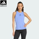 【公式】アディダス adidas 返品可 ジム・トレーニング Les Mills グラフィック タンクトップ パフォーマンス レディース ウェア・服 タンクトップ 青 ブルー KD4356