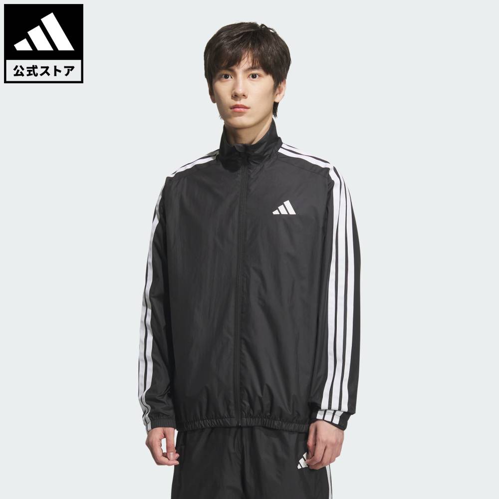 【公式】アディダス adidas 返品可 ライフスタイル マストハブ スリーストライプス 起毛トリコット素材の裏地 ウインドジャケット スポーツウェア メンズ ウェア・服 ジャージ 黒 ブラック KA1291 トラックジャケット