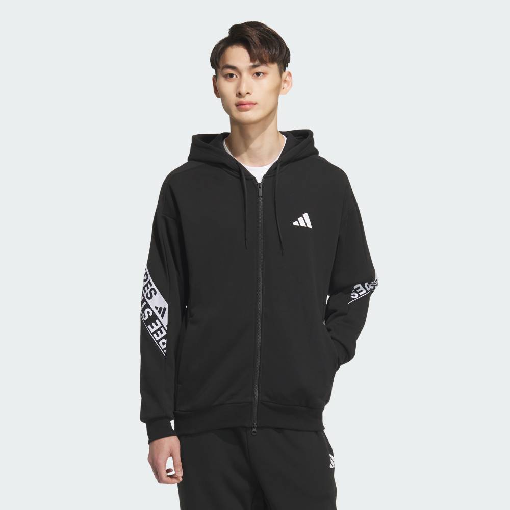 【公式】アディダス adidas 返品可 ライフスタイル ワーディングパック ルーズフィット ヘビー フレンチテリー フルジップ パーカー スポーツウェア メンズ ウェア・服 パーカー（フーディー） 黒 ブラック KB3657