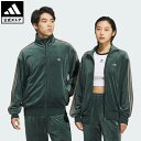 【公式】アディダス adidas 返品可 ライフスタイル FB TT ベロア トラックトップ(ジャージ) オリジナルス ユニセックス ウェア・服 ジャージ 緑 グリーン KD9375