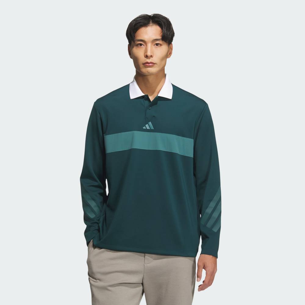【40％OFFクーポン対象 08/15 00:00～08/20 23:59】 【公式】アディダス adidas 返品可 ゴルフ 【ゴルフ】ポロシャツ 長袖 パフォーマンス メンズ ウェア・服 ポロシャツ 緑 グリーン JM9580