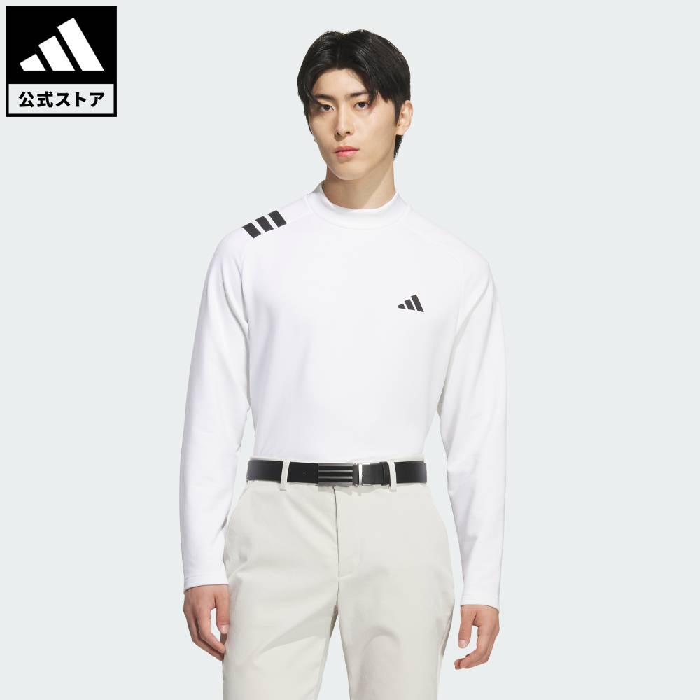 【公式】アディダス adidas 返品可 ゴルフ 【ゴルフ】COLD. RDYスリーストライプスLSモックシャツ パフォーマンス メンズ ウェア・服 ポロシャツ 白 ホワイト JL7945
