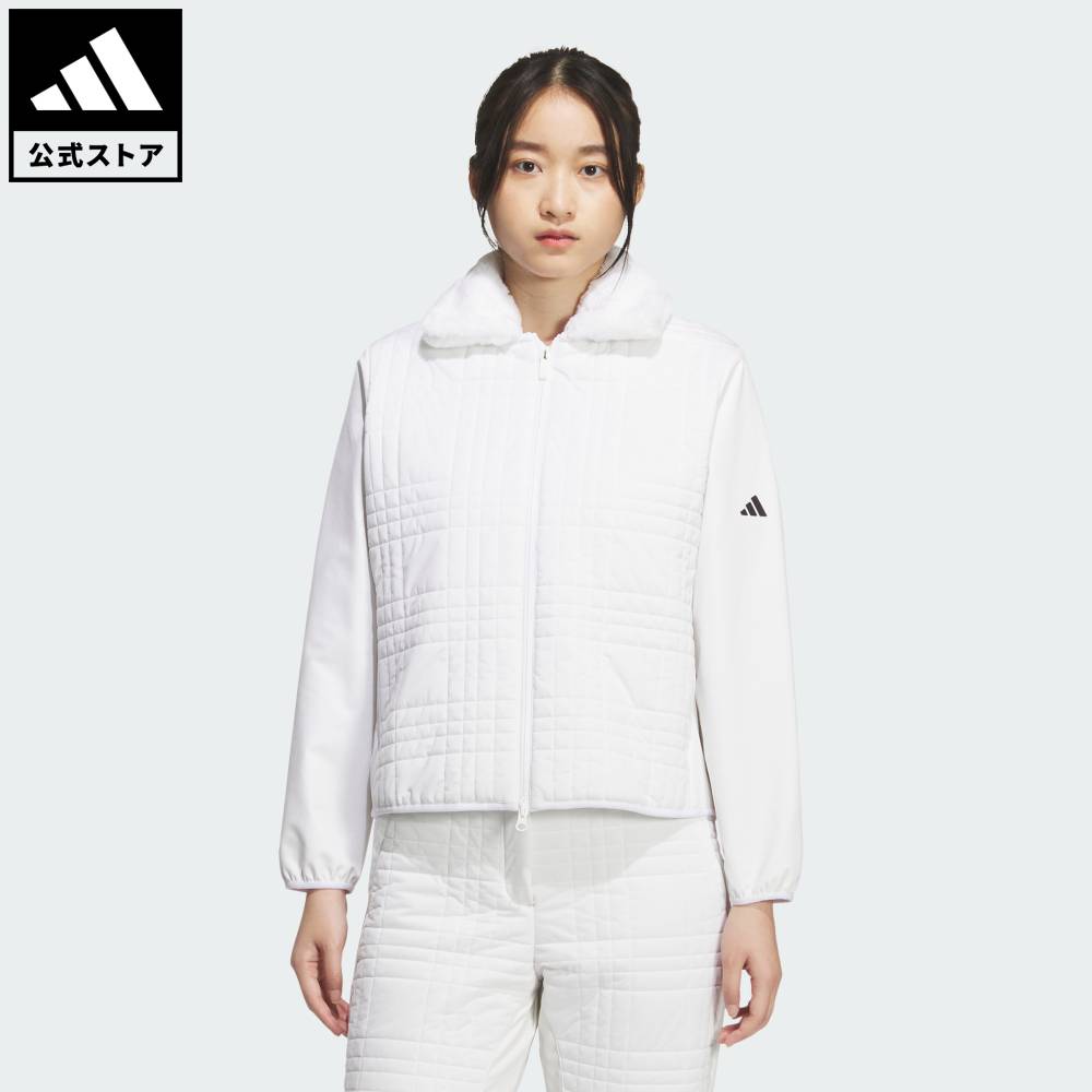 Brand：パフォーマンスSports：ゴルフCategory：ウェア・服【40cf】【color:ホワイト】【size:J/XS】 【size:J/S】 【size:J/M】 【size:J/L】 【size:J/XL】 【size:J/2XL】 スポーツブランドアディダス公式ショップ2025年09月時点の発売時販売価格よりも値下げしています【ゴルフ】COLD.RDY 中わた入りジャケットCOLD.RDY の中わた入りジャケットは、寒くなっても手間をかけずにしっかりとした暖かさをお届け。ルーズフィットで重ね着や動きの余裕があり、かさばることなく快適に過ごせる。寒い日のゴルフコースやウォーキングで身を守り、実用的なデザインとすっきりとした控えめなスタイルを兼ね備えている。寒い季節での安心感をこのアイテムで。信頼性が高く、シンプルで、その日のどんな天候にも応える。adidasの専門知識を駆使して作られたこのジャケットは、万全な備えで快適に過ごせるように革新性とデザイン性を融合。COLD.RDYテクノロジーを採用したルーズフィットジャケットでたしかな暖かさを。ルーズフィットCOLD. RDY インサレーテッドジャケット商品番号：JM2982色：Whiteモデル：JWK08スポーツ：ゴルフテクノロジー：コールドレディSize胸囲うしろ着丈袖丈袖口幅J/XSJ/SJ/MJ/LJ/XLJ/2XL100cm104cm108cm112cm115cm121cm54cm55cm55cm56cm56cm57cm58cm58cm58cm58cm58cm58cm20cm20cm20cm20cm20cm21cm※ 上記の数値はそれぞれのサイズにおける製品の寸法を表しています。※ 商品によっては、表示の寸法から若干の誤差（1～2cm）が発生する場合があります。※ 同じサイズでも、製品の素材の特徴やデザインによって着用感が異なる場合があります。Other Color