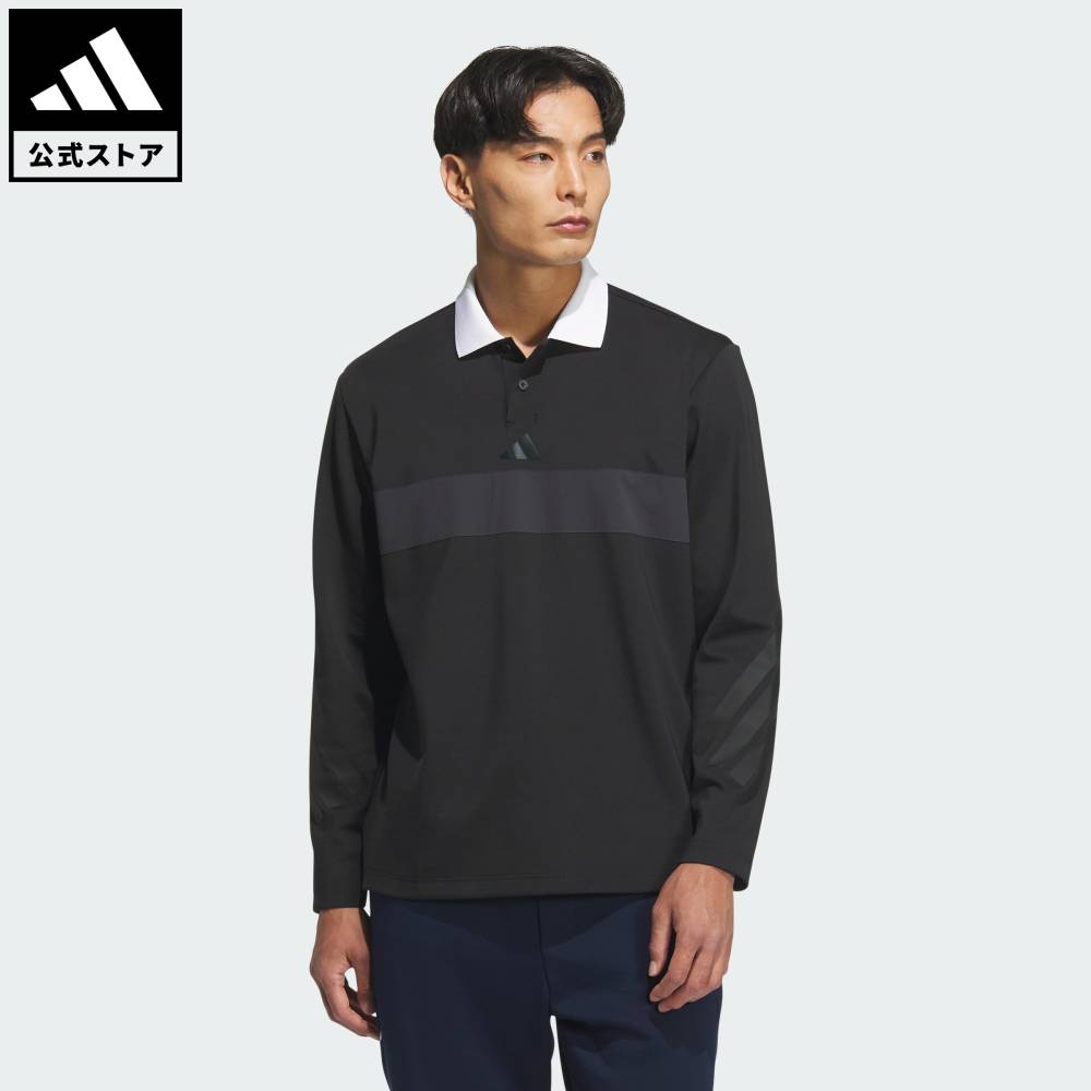 【公式】アディダス adidas 返品可 ゴルフ 【ゴルフ】ポロシャツ 長袖 パフォーマンス メンズ ウェア・服 ポロシャツ 黒 ブラック JM9583