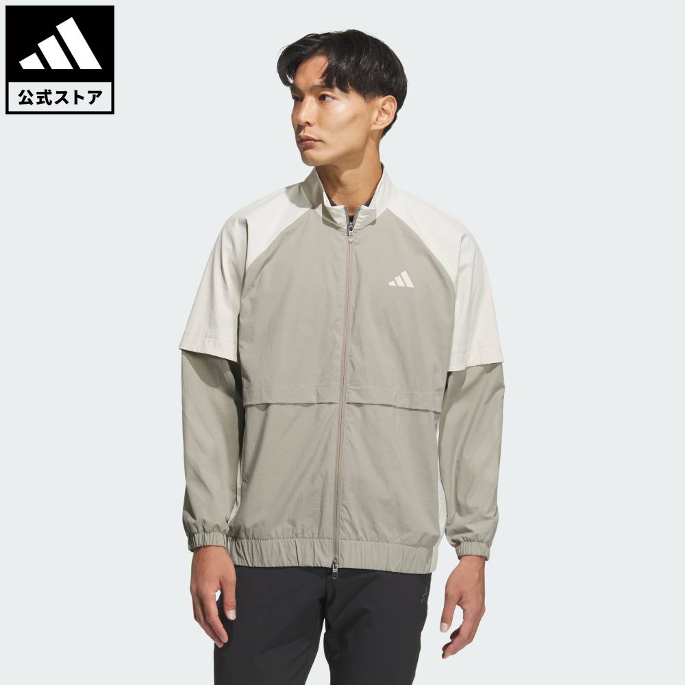 【公式】アディダス adidas 返品可 ゴルフ 【ゴルフ】トラック フルジップ ジャケット パフォーマンス メンズ ウェア・服 ジャケット ベージュ JM9590