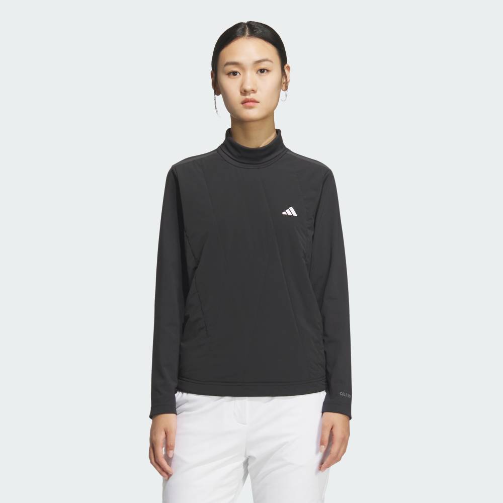 【公式】アディダス adidas 返品可 ゴルフ 【ゴルフ】AZ FROSTGUARD WARMキルトハイネック長袖シャツ パフォーマンス レディース ウェア・服 シャツ 黒 ブラック JM9562