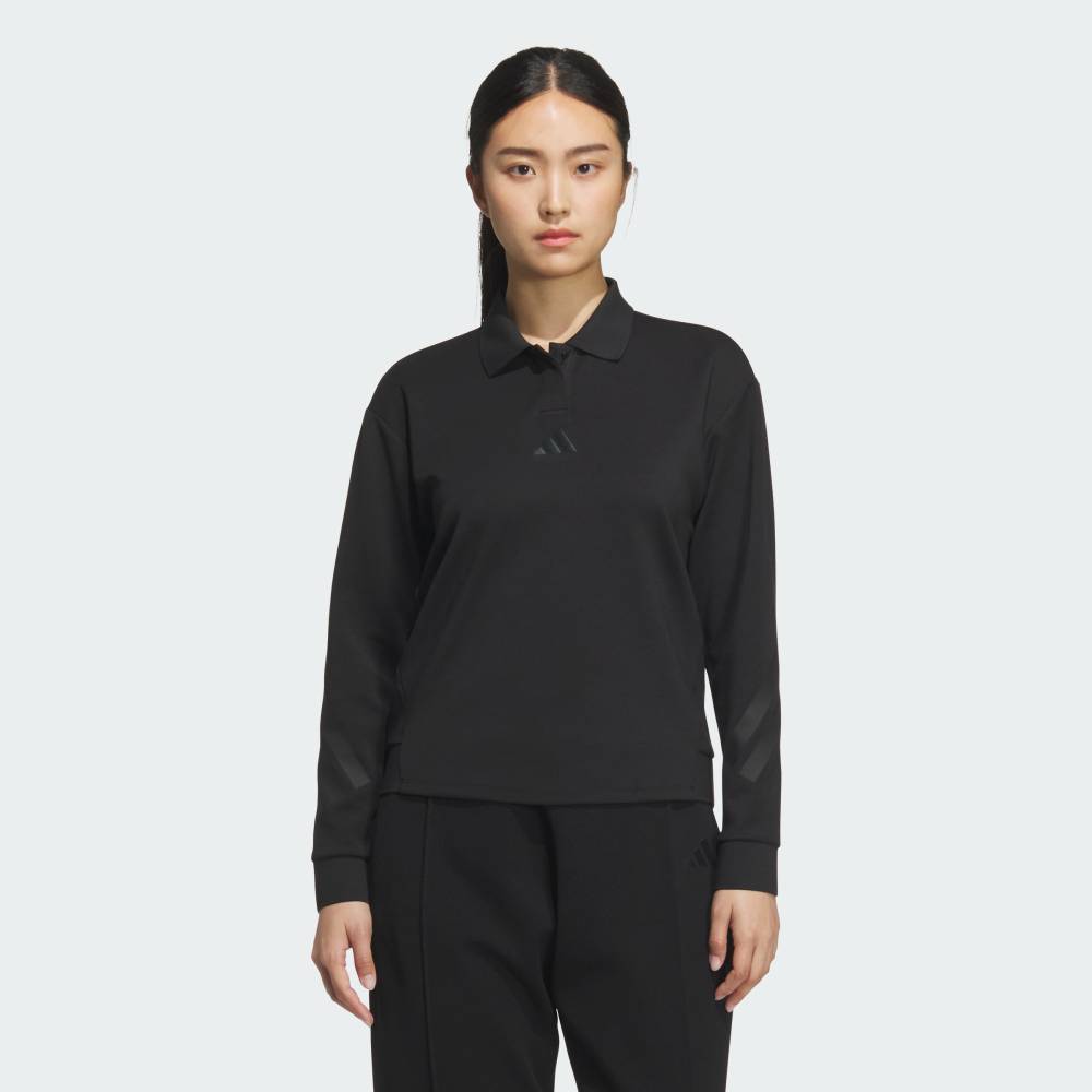 【20%OFFクーポン対象 2/13 0:00～2/15 23:59】 【公式】アディダス adidas 返品可 ゴルフ 【ゴルフ】ポロシャツ 長袖 パフォーマンス レディース ウェア・服 ポロシャツ 黒 ブラック JM9607