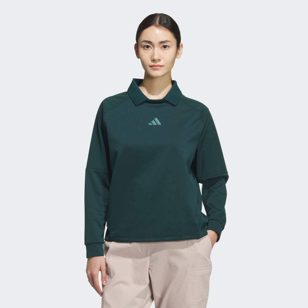 【公式】アディダス adidas 返品可 ゴルフ 【ゴルフ】スウェットシャツ 長袖 パフォーマンス レディース ウェア・服 スウェット（トレーナー） 緑 グリーン JM9610