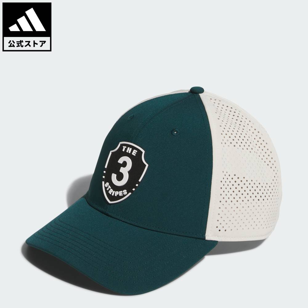 乐天商城 - 【公式】アディダス adidas 返品可 ゴルフ 【ゴルフ】グラフィック 3 キャップ パフォーマンス メンズ アクセサリー 帽子 緑 グリーン JX7033