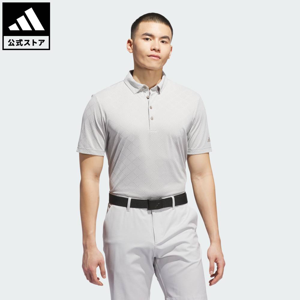乐天商城 - 【公式】アディダス adidas 返品可 ゴルフ 【ゴルフ】アルティメット365 ハウンズ ジャカード ポロシャツ パフォーマンス メンズ ウェア・服 ポロシャツ 白 ホワイト KA7902
