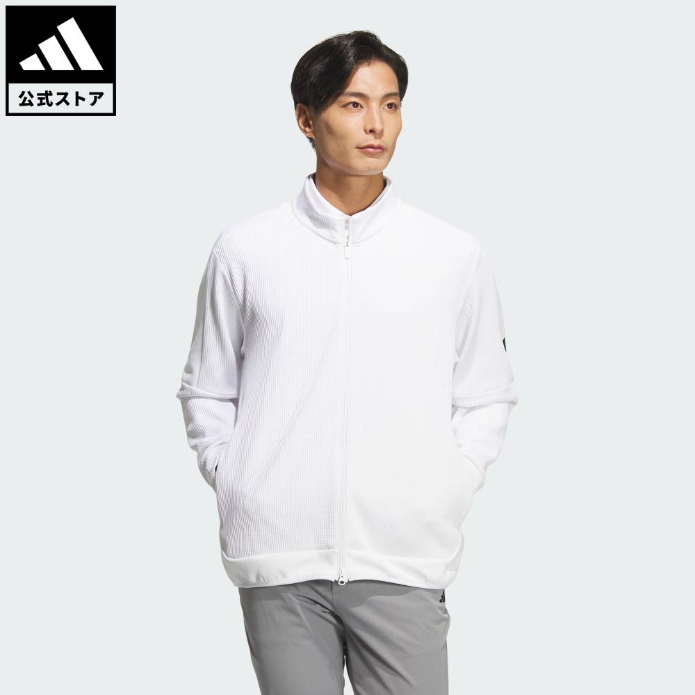 【公式】アディダス adidas 返品可 ゴルフ 【ゴルフ】COLD. RDYファブリックミックスFZジャケット パフォーマンス メンズ ウェア・服 ジャケット 白 ホワイト KD8332