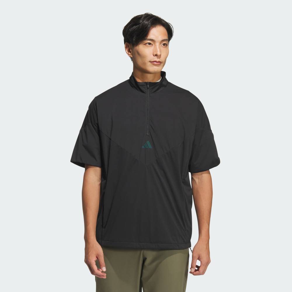 【30％OFFクーポン対象 05/09 20:00～05/20 23:59】 【公式】アディダス adidas 返品可 ゴルフ 【ゴルフ】コードカオス ハーフジップSSウィンド パフォーマンス メンズ ウェア・服 ジャケット 黒 ブラック KE6651 2