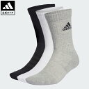 【50%OFF 9/4-9/11】 【公式】アディダス adidas 返品可 ライフスタイル クッション クルーソックス 3足組 パフォーマンス ユニセックス アクセサリー ソックス・靴下 グレー IA3951