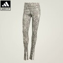 【公式】アディダス adidas 返品可 ジム・トレーニング adidas by Stella McCartney トレーニング ロールトップ スプリットカフ レギンス プリント アディダス バイ ステラマッカートニー レディース ウェア・服 タイツ ベージュ JM8477
