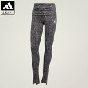 【公式】アディダス adidas 返品可 ジム・トレーニング adidas by Stella McCartney トレーニング ロールトップ スプリットカフ レギンス プリント アディダス バイ ステラマッカートニー レディース ウェア・服 タイツ ブラウン JW4575