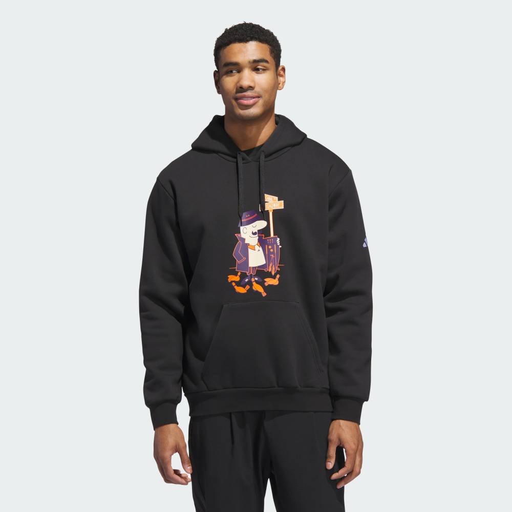 【公式】アディダス adidas 返品可 ゴルフ 【ゴルフ】チップ in NYC グラフィック パーカー パフォーマンス メンズ ウェア・服 パーカー（フーディー） 黒 ブラック JX1757