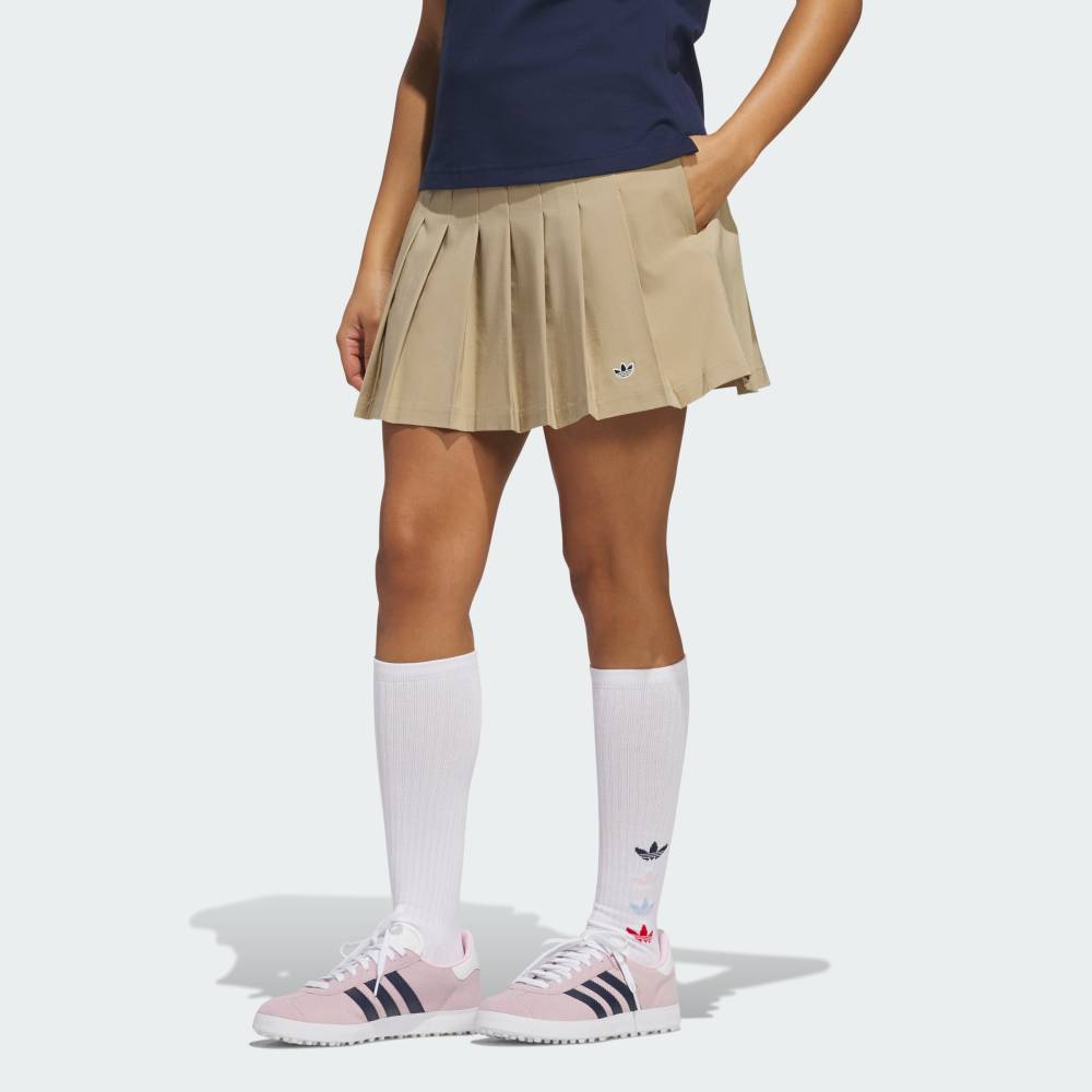 【公式】アディダス adidas 返品可 ゴルフ 【オリジナルスゴルフ】プルオン プリーツスカート オリジナルス レディース ウェア・服 スカート ベージュ JC6772