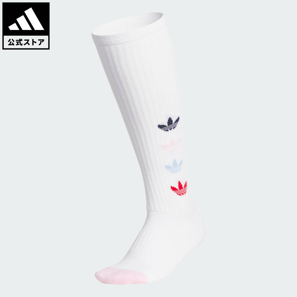 【公式】アディダス adidas 返品可 ゴルフ 【オリジナルスゴルフ】ヒザ丈 ロゴ クッションソックス オリジナルス レディース アクセサリー ソックス・靴下 白 ホワイト JD7091