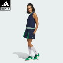【公式】アディダス adidas 返品可 ゴルフ 【オリジナルスゴルフ】Vネック ノースリーブ ワンピース オリジナルス レディース ウェア・服 ワンピース 青 ブルー JF6394