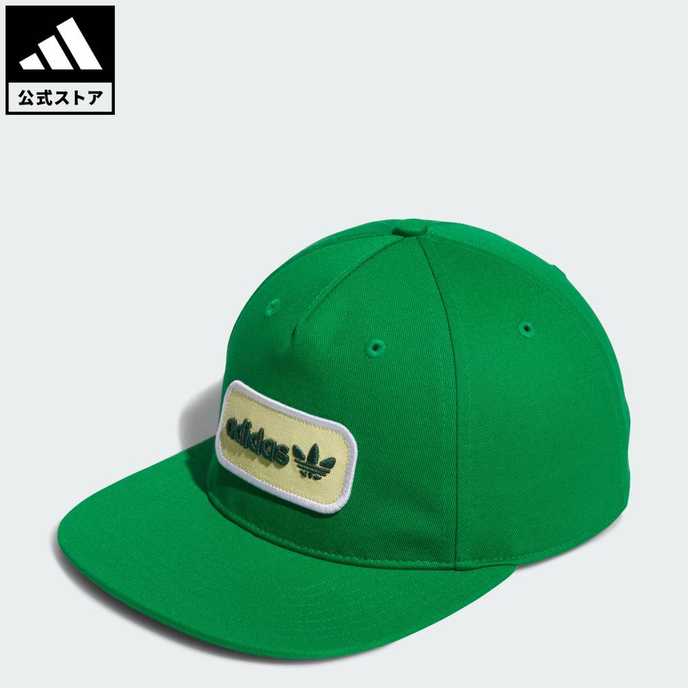 乐天商城 - 【公式】アディダス adidas 返品可 ゴルフ 【オリジナルスゴルフ】パッチ フラットビル キャップ オリジナルス メンズ アクセサリー 帽子 緑 グリーン JJ3809