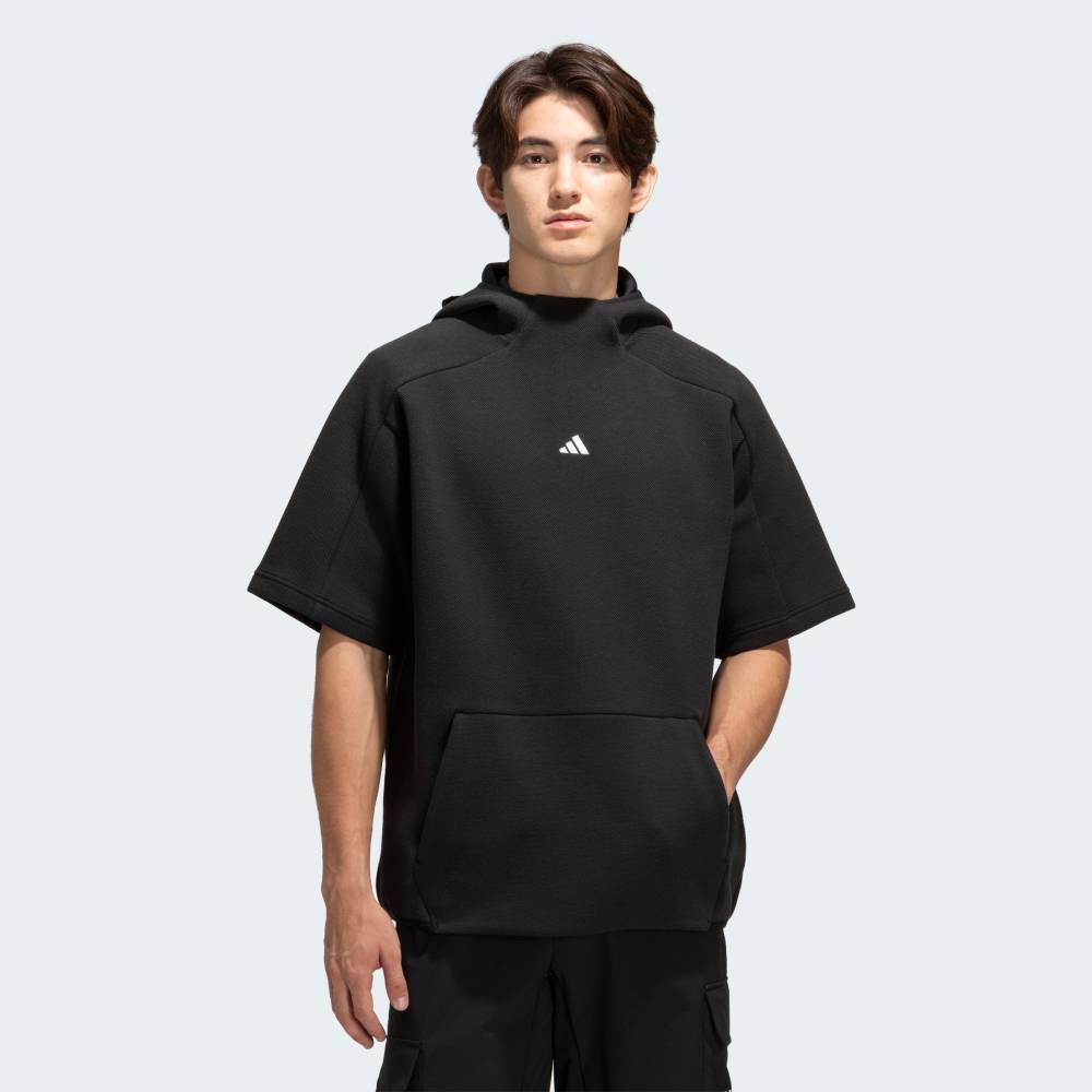 【公式】アディダス adidas 返品可 ゴルフ 【ゴルフ】半袖スウェットフーディー パフォーマンス メンズ ウェア・服 パーカー（フーディー） 黒 ブラック KL5271