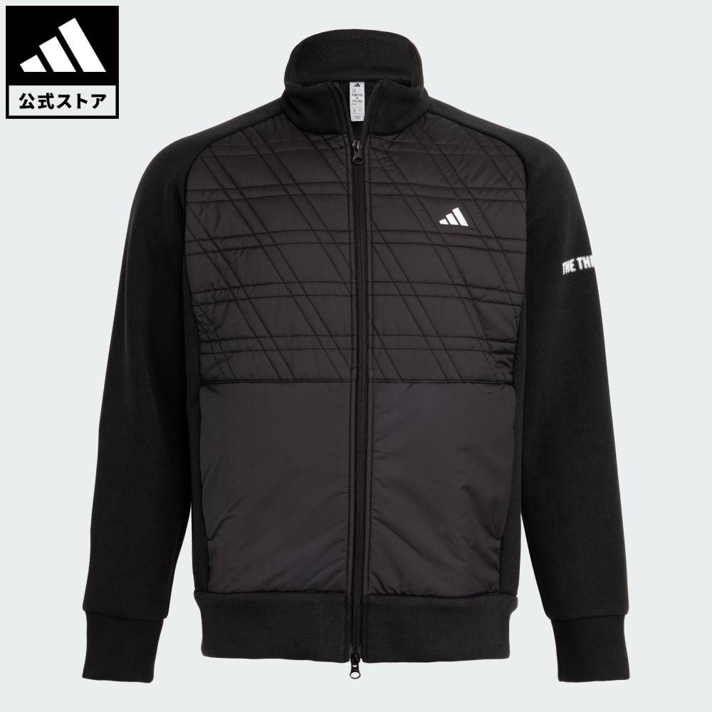 樂天商城 - 【公式】アディダス adidas 返品可 ゴルフ 【ゴルフ】ファブリックミックスフルジップジャケット パフォーマンス メンズ ウェア・服 ジャケット 黒 ブラック KL5274