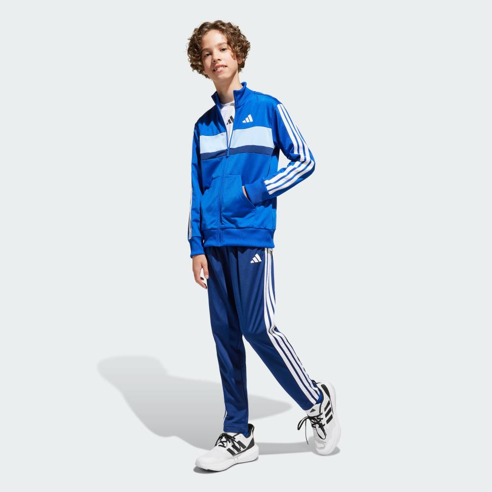 【ポイント20倍 3/20 20:00～3/26 1:59】 【公式】アディダス adidas 返品可 ライフスタイル シーズナル エッセンシャルズ Tiberio スリーストライプス トリコット トラックスーツ キッズ スポーツウェア キッズ／子供用 ウェア・服 ジャージ 青 ブルー JC7518 【PT】 3