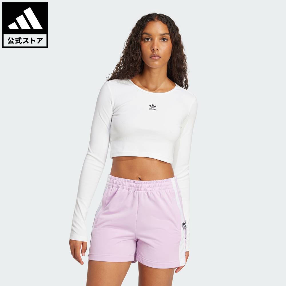 【公式】アディダス adidas 返品可 ライフスタイル エッセンシャルズ リブ クロップ 長袖Tシ ...