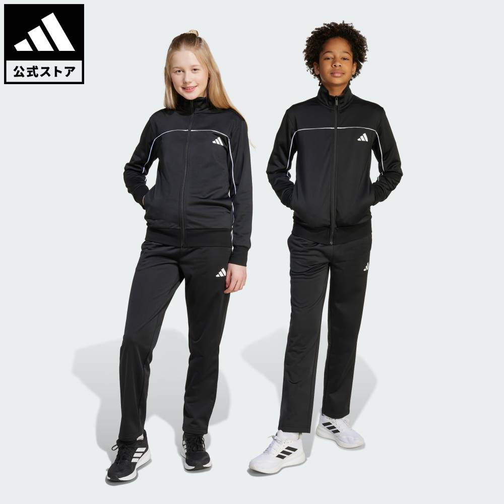 【公式】アディダス adidas 返品可 ライフスタイル キッズ トリコット カラー ポップ トラックスーツ スポーツウェア キッズ／子供用 ウェア・服 ジャージ 黒 ブラック JL7479
