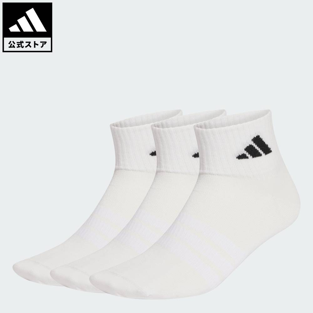 乐天商城 - 【ポイント20倍 5/9 20:00～5/20 23:59】 【公式】アディダス adidas 返品可 ライフスタイル シン&ライト スポーツウェア アンクル ソックス3足パック パフォーマンス ユニセックス アクセサリー ソックス・靴下 白 ホワイト JZ0528 【PT】