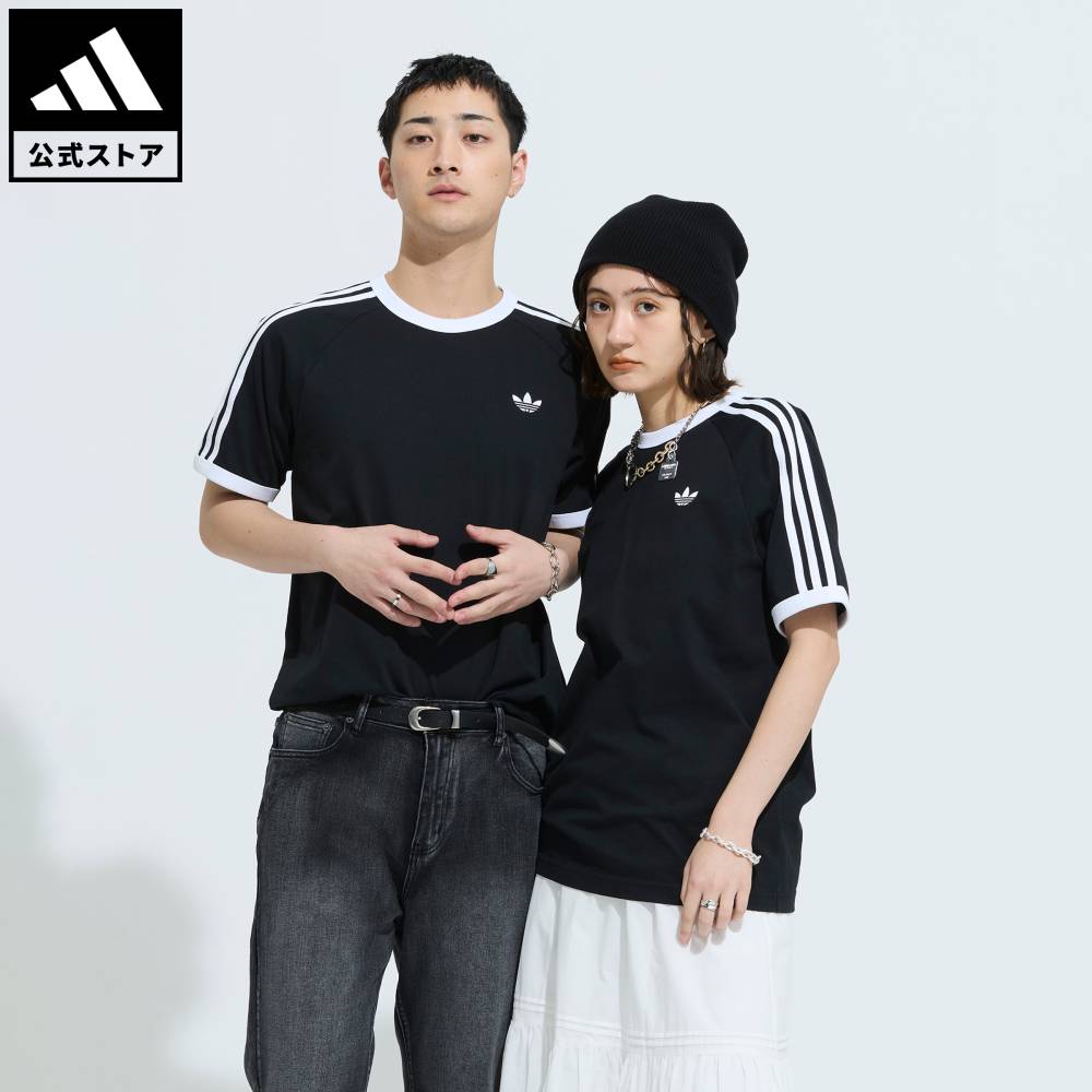 【ポイント20倍 4/24 20:00～4/27 9:59】 【公式】アディダス adidas 返品可 ライフスタイル スリーストライプ Tシャツ オリジナルス メンズ ウェア・服 Tシャツ 黒 ブラック KE3538 【PT】