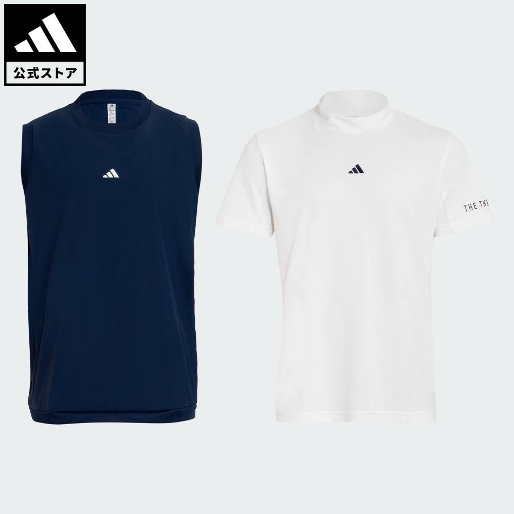 【ポイント10倍 04/14 20:00～04/20 23:59】 【公式】アディダス adidas 返品可 ゴルフ 【ゴルフ】2IN1モック半袖シャツ パフォーマンス メンズ ウェア・服 ポロシャツ 白 ホワイト KL5262 【PT】