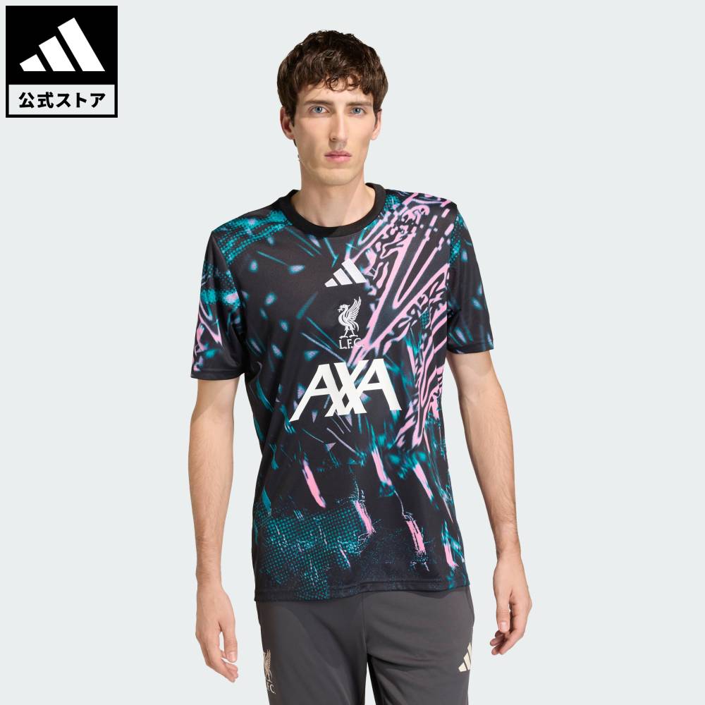 【公式】アディダス adidas 返品可 サッカー リバプールFC 25/26 プレマッチジャージ パフォーマンス メンズ ウェア・服 ユニフォーム 黒 ブラック KB1447