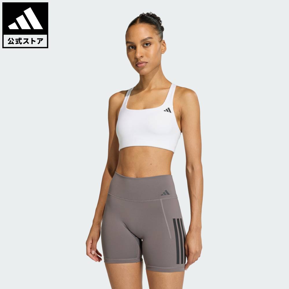 【ポイント15倍 2/4 20:00～2/10 23:59】 【公式】アディダス adidas 返品可 ジム・トレーニング Optimeワークアウト ミディアム サポート ブラ パフォーマンス レディース ウェア・服 スポーツブラ 白 ホワイト KD6685 【PT】