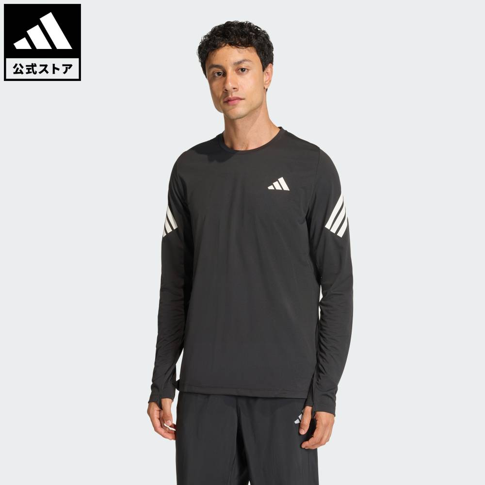 【公式】アディダス adidas 返品可 ランニング Adi365 アイコニック/// ランニング 長袖 パフォーマンス メンズ ウェア・服 シャツ 黒 ブラック KE6831