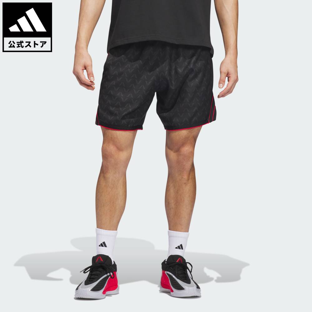 【公式】アディダス adidas 返品可 バスケットボール アンソニー・エドワーズ クレージー ライト AOP ショーツ パフォーマンス メンズ ウェア・服 ショートパンツ・短パン 黒 ブラック KF5654