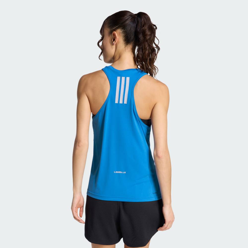 【公式】アディダス adidas 返品可 ジム・トレーニング Les Mills グラフィック タンクトップ パフォーマンス レディース ウェア・服 タンクトップ 青 ブルー KS5923