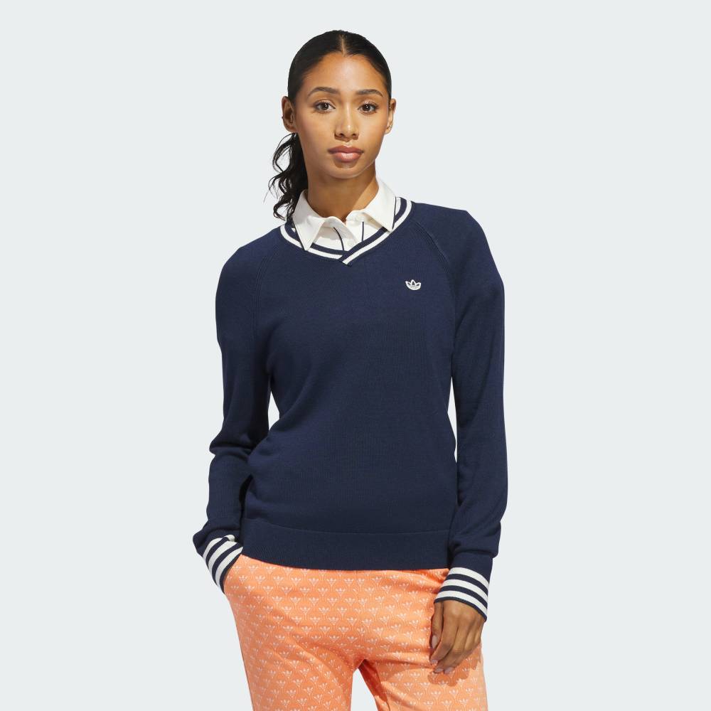 【ポイント10倍 5/9 20:00～5/20 23:59】 【公式】アディダス adidas 返品可 ゴルフ オリジナルス カシミヤ セーター オリジナルス レディース ウェア・服 スウェット（トレーナー） 青 ブルー JY5291 【PT】