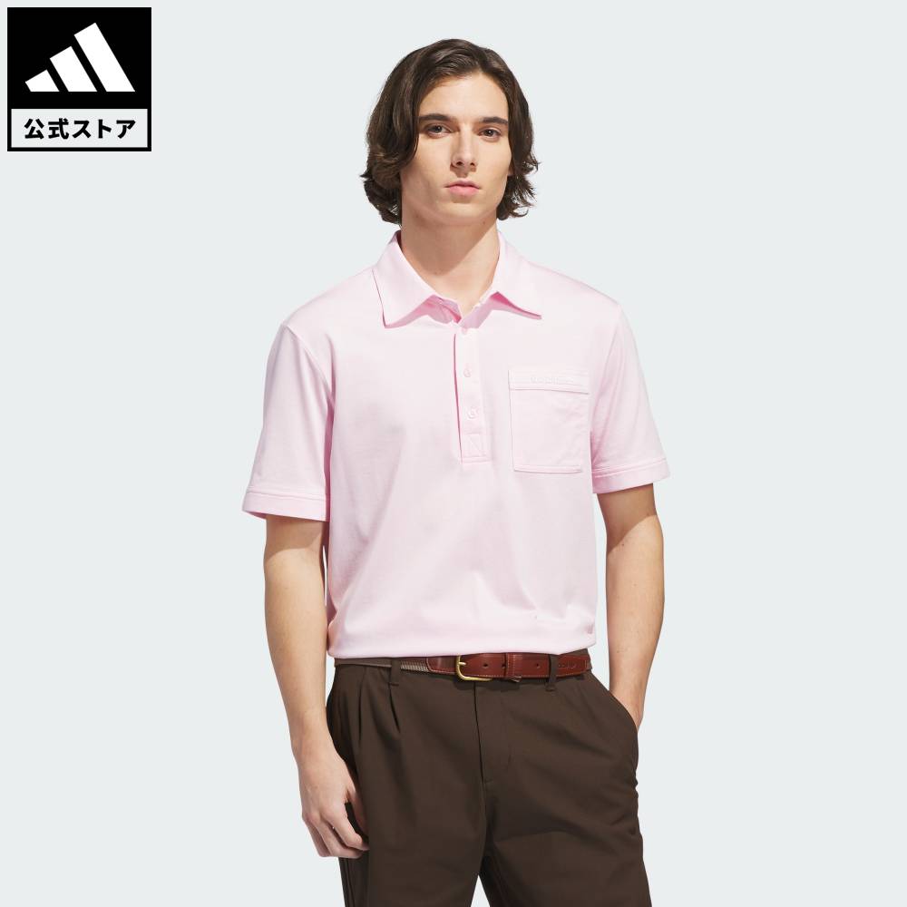 乐天商城 - 【ポイント10倍 5/9 20:00～5/20 23:59】 【公式】アディダス adidas 返品可 ゴルフ チェストポケット 半袖シャツ オリジナルス メンズ ウェア・服 ポロシャツ ピンク JY9895 【PT】