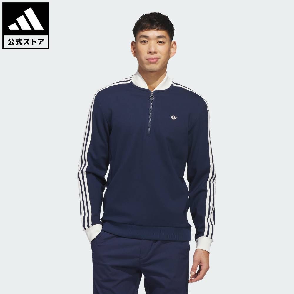 【公式】アディダス adidas 返品可 ゴルフ スリーストライプス HZ スウエット オリジナルス メンズ ウェア・服 スウェット（トレーナー） 青 ブルー JY9940