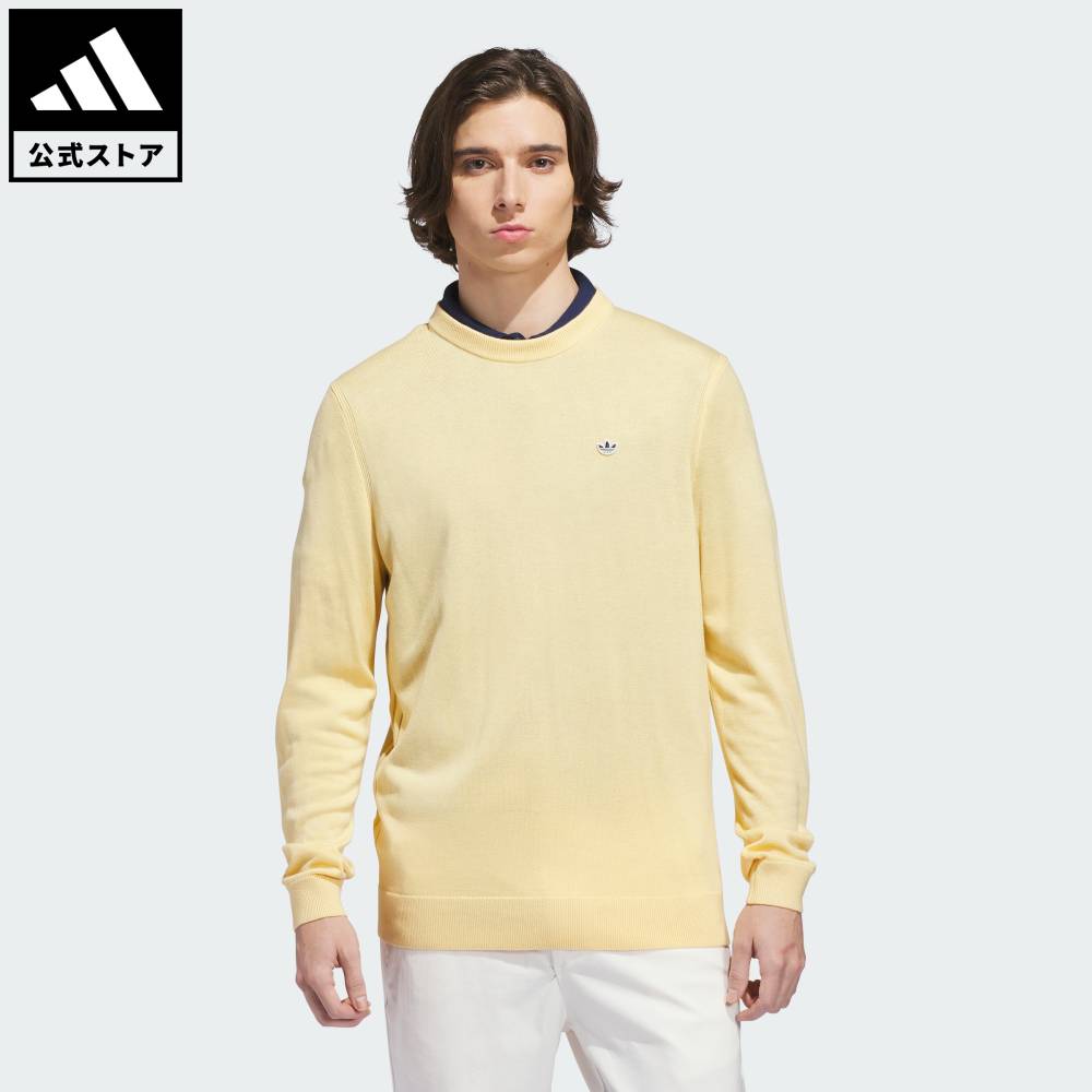 【公式】アディダス adidas 返品可 ゴルフ オリジナルス カシミヤ ブレンド セーター オリジナルス メンズ ウェア・服 スウェット（トレーナー） オレンジ KB3828