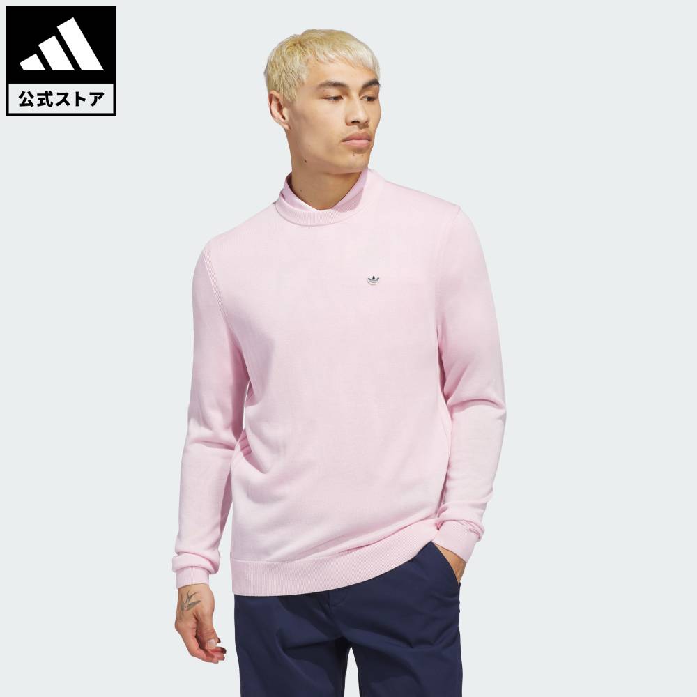 【公式】アディダス adidas 返品可 ゴルフ オリジナルス カシミヤ ブレンド セーター オリジナルス メンズ ウェア・服 スウェット（トレーナー） ピンク KB3829
