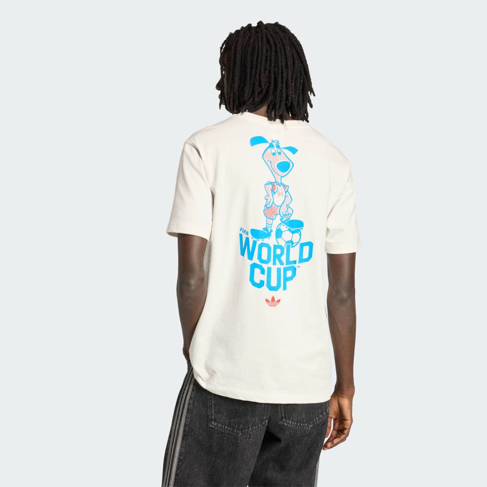 【公式】アディダス adidas 返品可 サッカー FIFA ワールドカップ 26 ストライカー マスコット 半袖Tシャツ パフォーマンス ユニセックス ウェア・服 Tシャツ 白 ホワイト KB6216